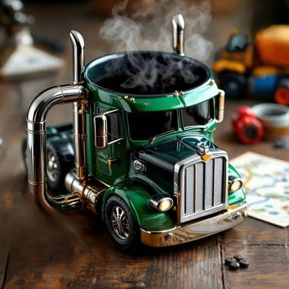Truck Shaped Ceramic Coffee Mug Handcrafted Driver Gift