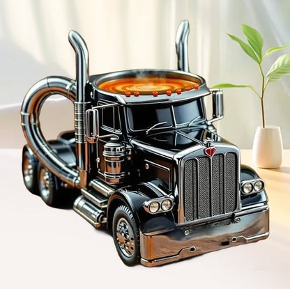 Truck Shaped Ceramic Coffee Mug Handcrafted Driver Gift
