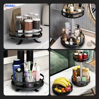 TwistRack 360 Rotating Storage Shelf with Adjustable Design for Space Saving Home Organization