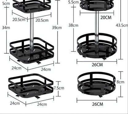 TwistRack 360 Rotating Storage Shelf with Adjustable Design for Space Saving Home Organization