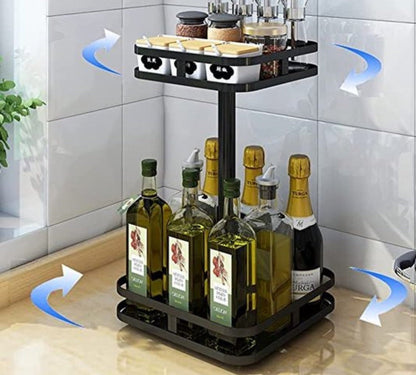 TwistRack 360 Rotating Storage Shelf with Adjustable Design for Space Saving Home Organization