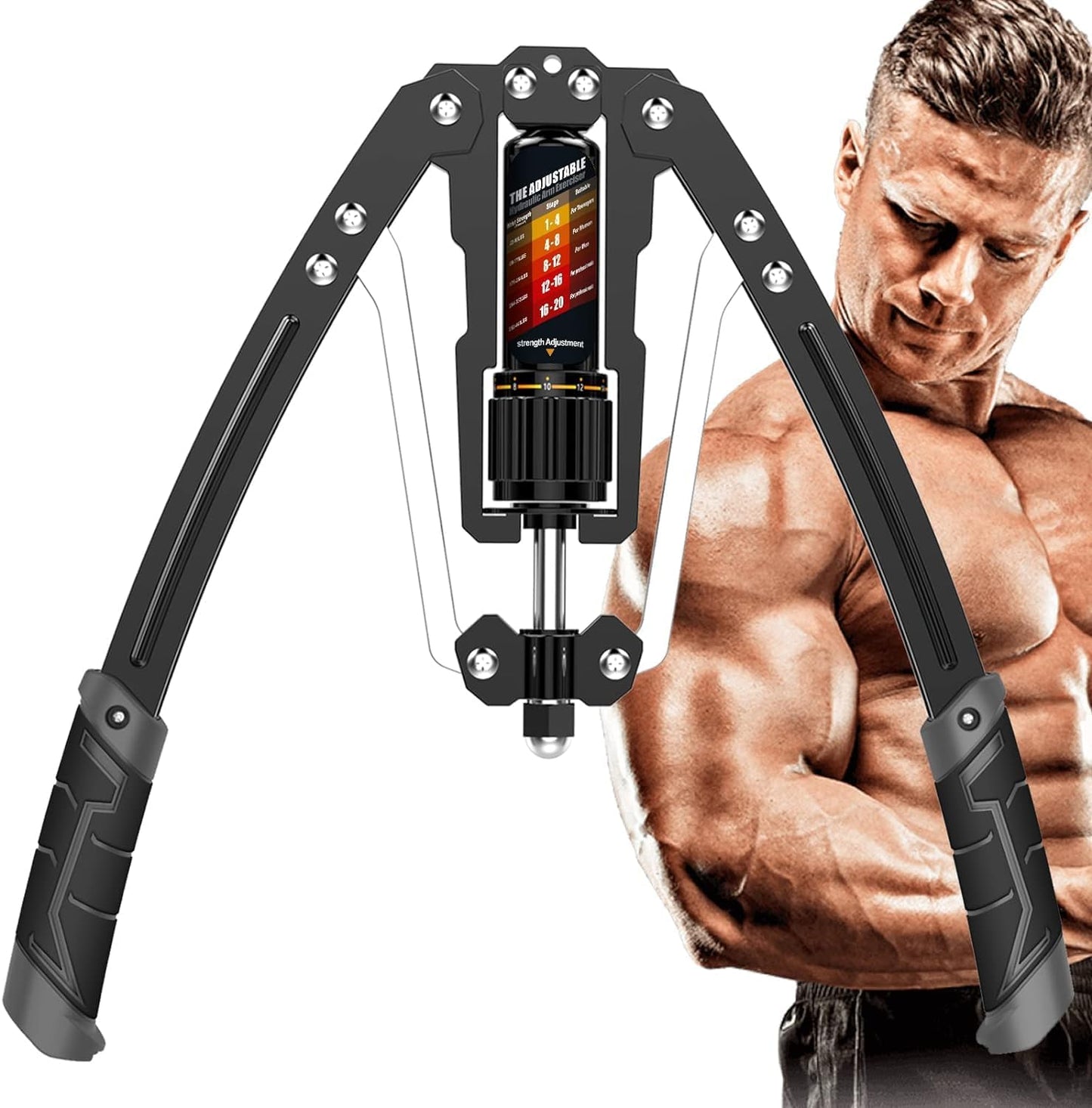 TwisterPro Adjustable Hydraulic Arm Exerciser 10 to 200KG Upper Body Trainer