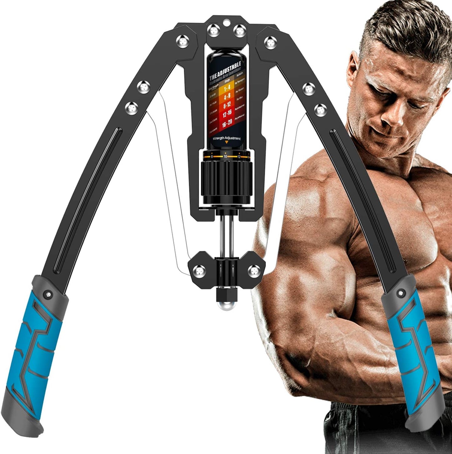TwisterPro Adjustable Hydraulic Arm Exerciser 10 to 200KG Upper Body Trainer