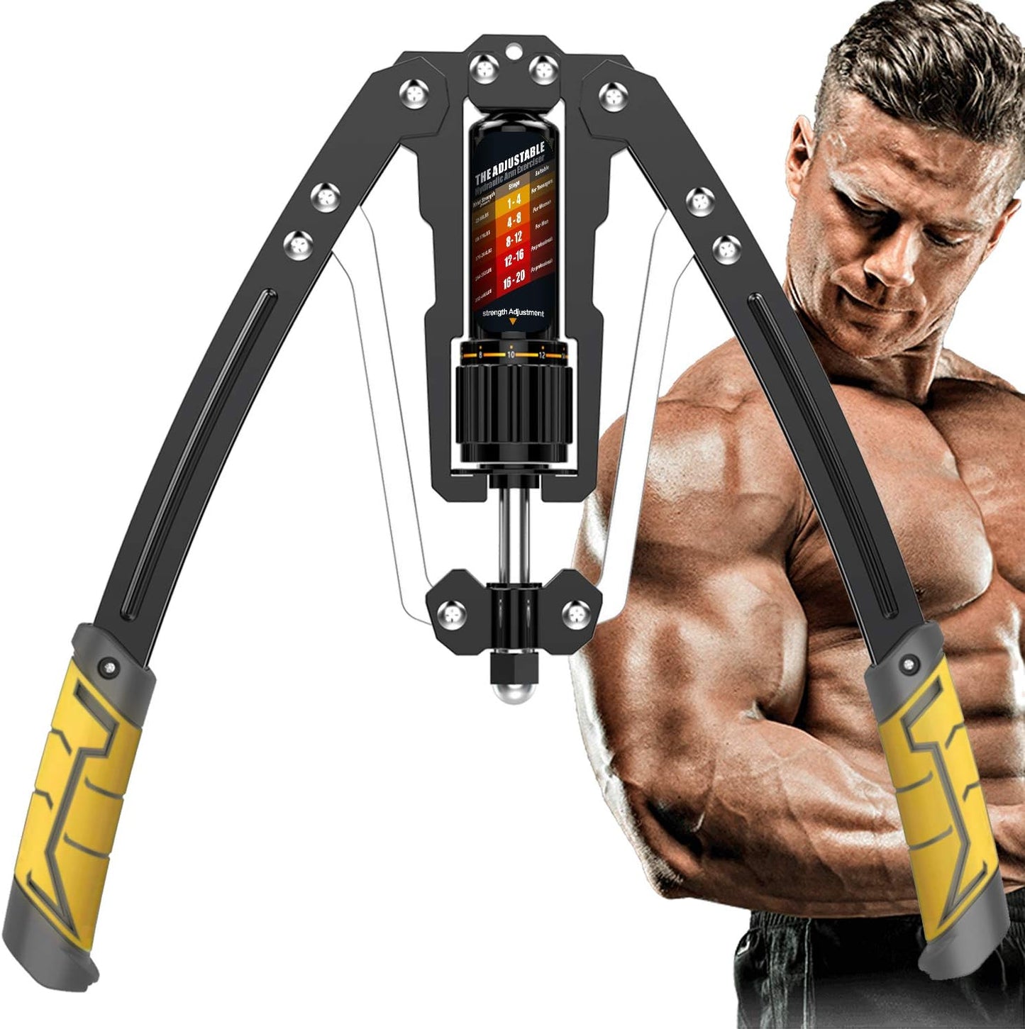 TwisterPro Adjustable Hydraulic Arm Exerciser 10 to 200KG Upper Body Trainer