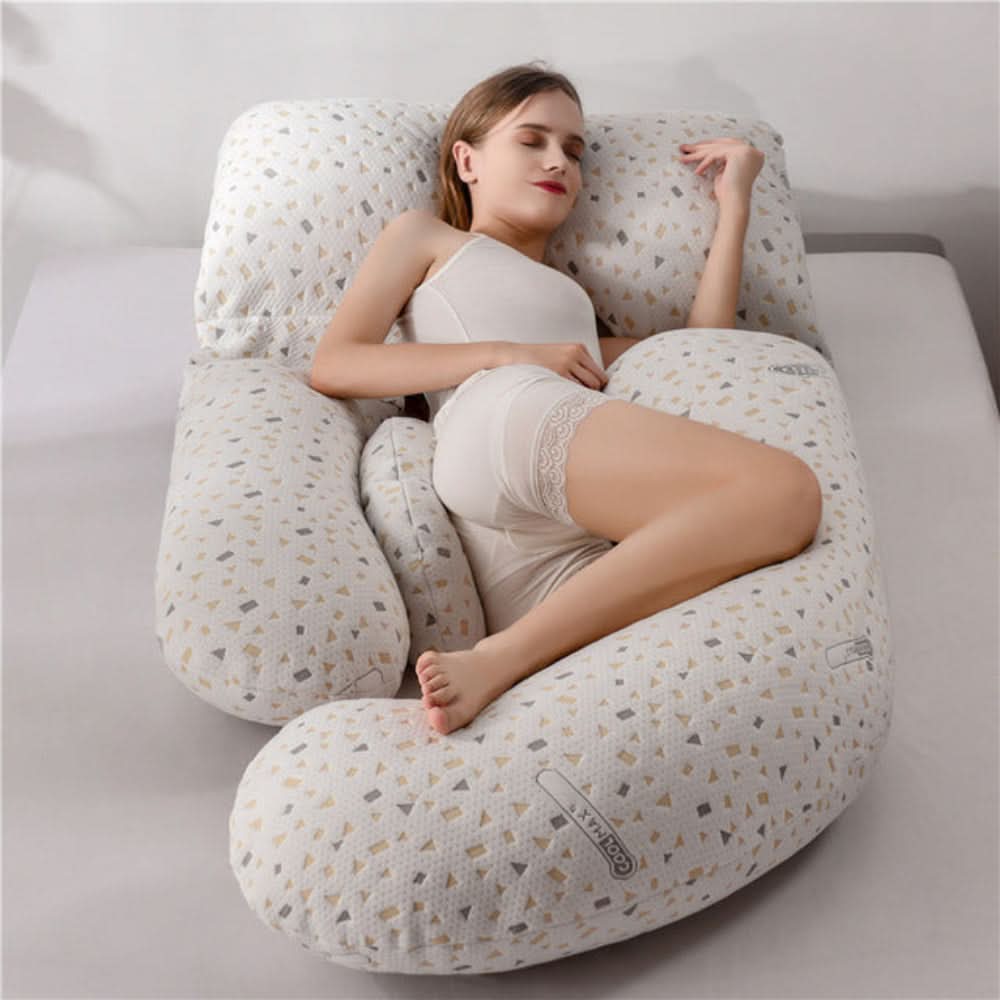 U-Shaped Maternity Body Pillow with Breathable Cover and Hollow Fibre Filling