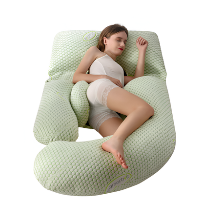 U-Shaped Maternity Body Pillow with Breathable Cover and Hollow Fibre Filling