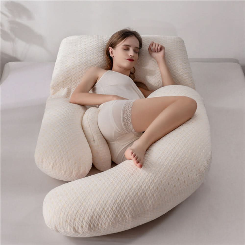 U-Shaped Maternity Body Pillow with Breathable Cover and Hollow Fibre Filling