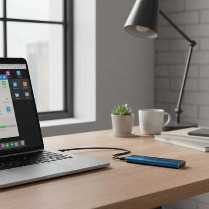Tragbares USB-3.2-SSD-Speicherlaufwerk zur schnellen Dateisicherung