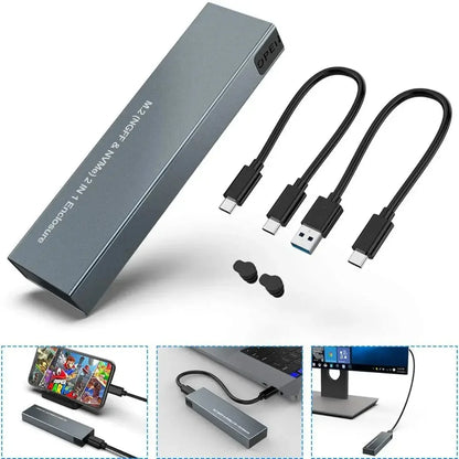 Custodia per SSD NVMe SATA USB C