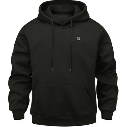 USB-verwarmde hoodie met elektrische verwarmingszones en capuchon met trekkoord