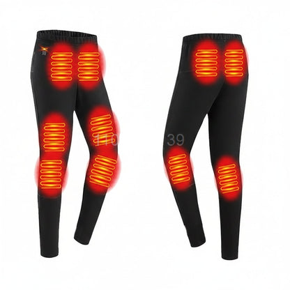 USB Heated Long Johns Thermal Underwear Multiple Heating Zones Cold Weather Base Layer Set