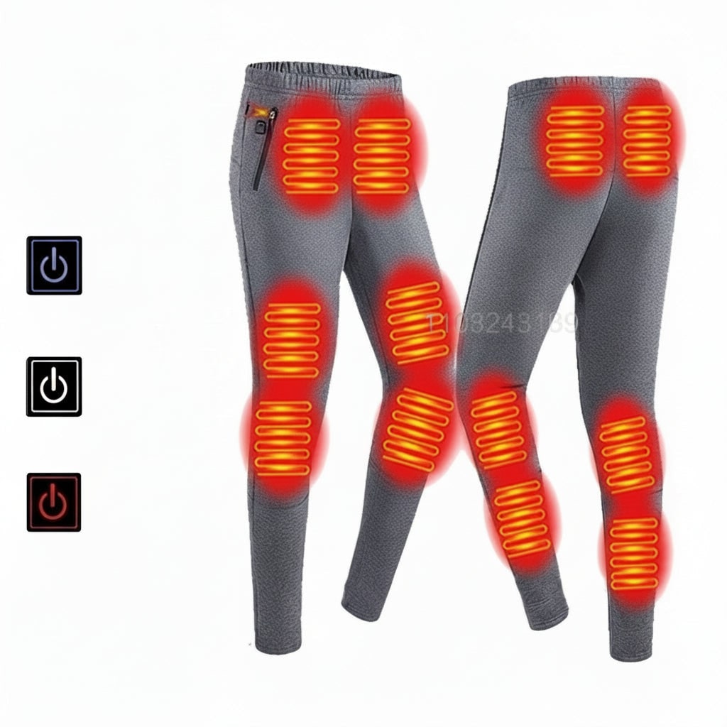 USB Heated Long Johns Thermal Underwear Multiple Heating Zones Cold Weather Base Layer Set