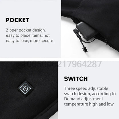 USB Heated Long Johns Thermal Underwear Multiple Heating Zones Cold Weather Base Layer Set