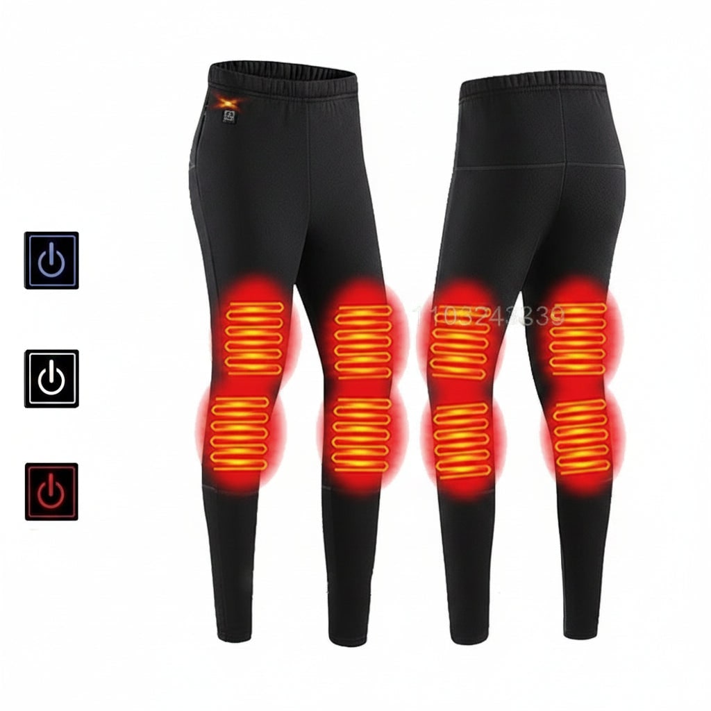 USB Heated Long Johns Thermal Underwear Multiple Heating Zones Cold Weather Base Layer Set