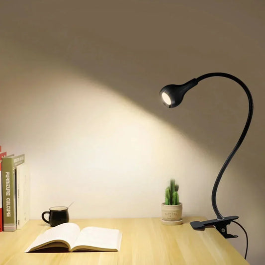 USB LED Reading Lamp with Flexible 30 cm Arm and Clamp
