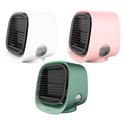 USB Mini Air Cooler and Humidifier with LED Ambient Light