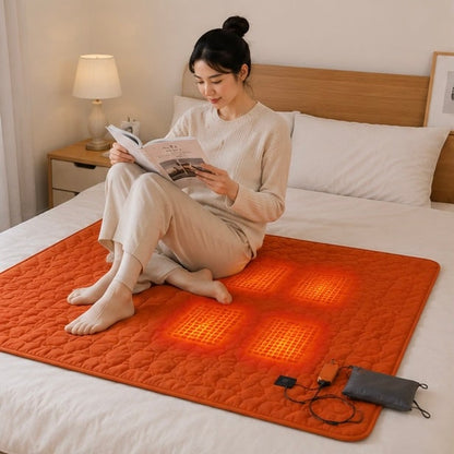Esterilla térmica USB para dormir en camping, con varias zonas de calor y tejido acolchado