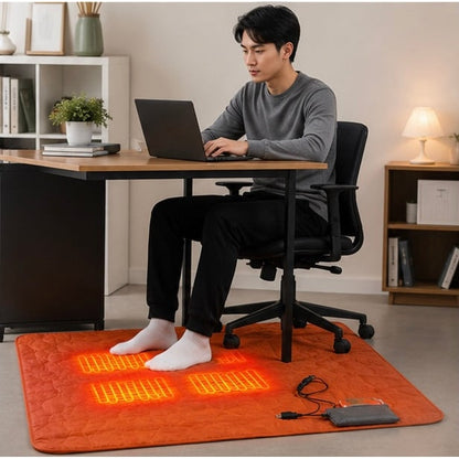 Esterilla térmica USB para dormir en camping, con varias zonas de calor y tejido acolchado