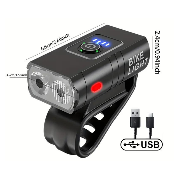 USB Rechargeable LED Bike Lights Set with Waterproof High Brightness