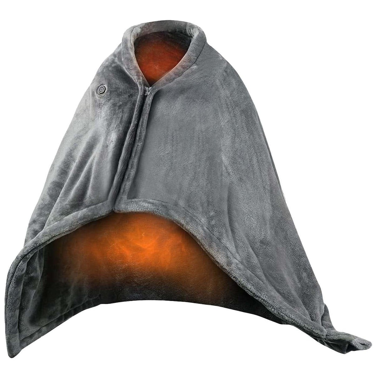 USB Wearable Heated Blanket Fleece Zipper Wrap Electric Shawl Throw