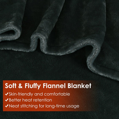 USB Wearable Heated Blanket Fleece Zipper Wrap Electric Shawl Throw