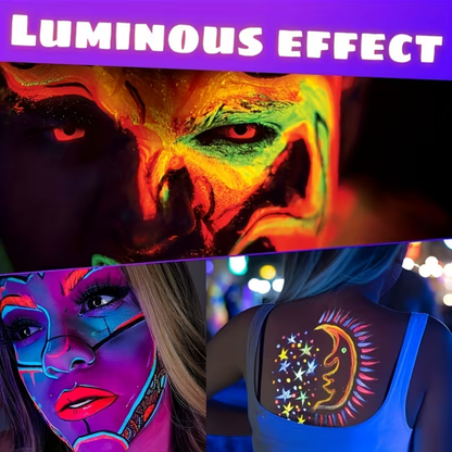UV Glow Neon Body Paint Set for Face and Event Designs