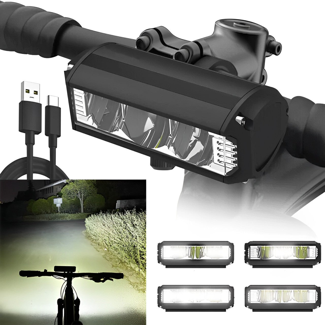 Ultra Bright LED Bike Light with Adjustable Modes and Waterproof Design