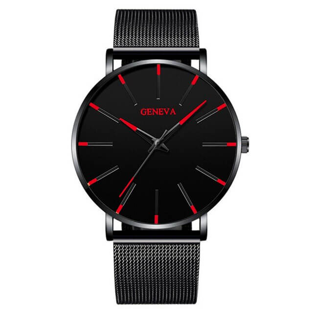 Ultra Thin Men’s Business Watch with Minimalist Stainless Steel Design