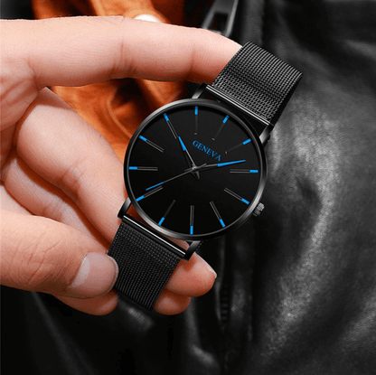 Ultra Thin Men’s Business Watch with Minimalist Stainless Steel Design