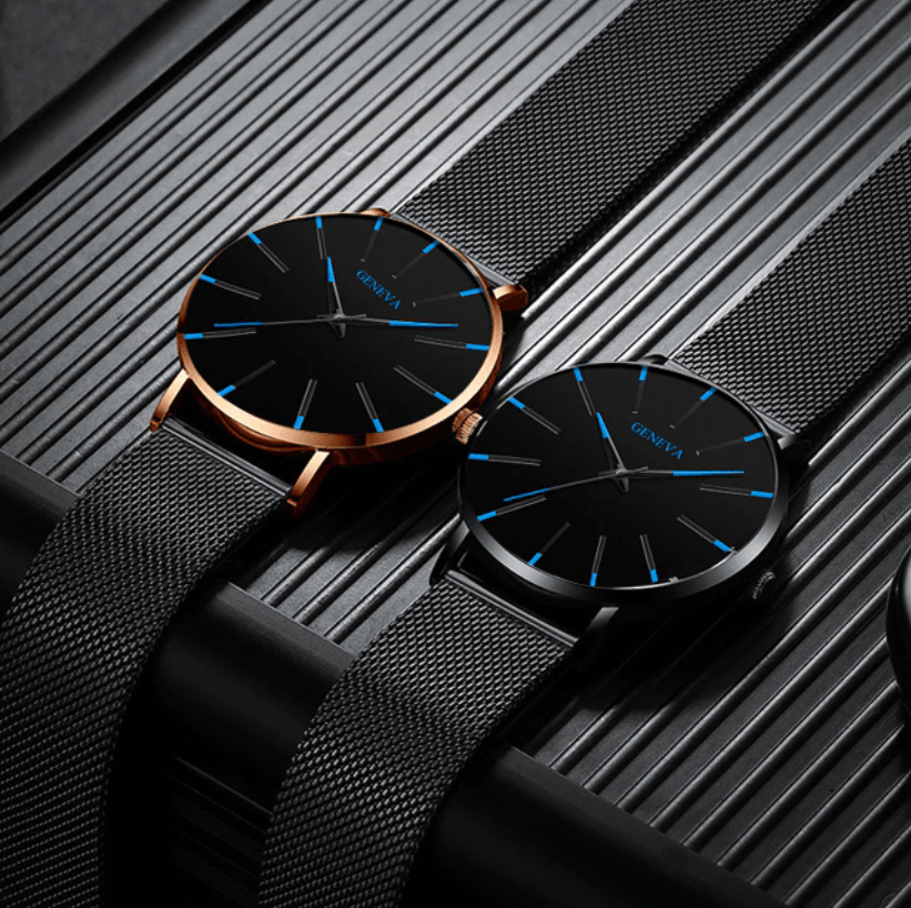Ultra Thin Men’s Business Watch with Minimalist Stainless Steel Design