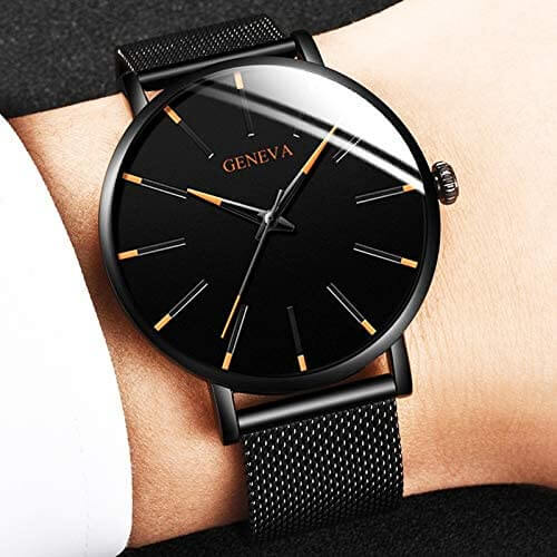 Ultra Thin Men’s Business Watch with Minimalist Stainless Steel Design