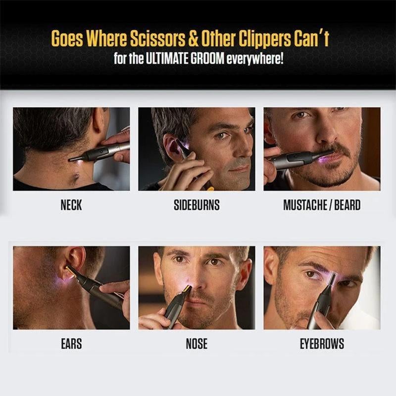 Ultra Thin Precision Grooming Trimmer for Beard Nose and Eyebrows