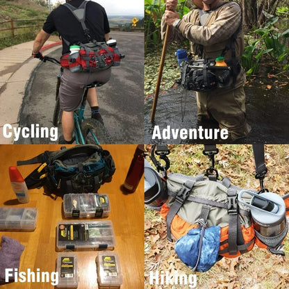 Ultralight Outdoor Waist Bag with Multiple Pockets and Adjustable Strap