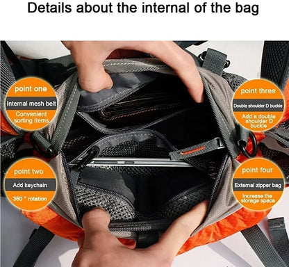 Ultralight Outdoor Waist Bag with Multiple Pockets and Adjustable Strap