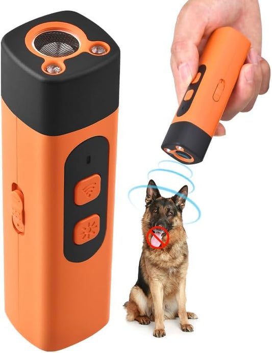 Ultrasonic Dog Training Device with 10m Range and LED Flashlight
