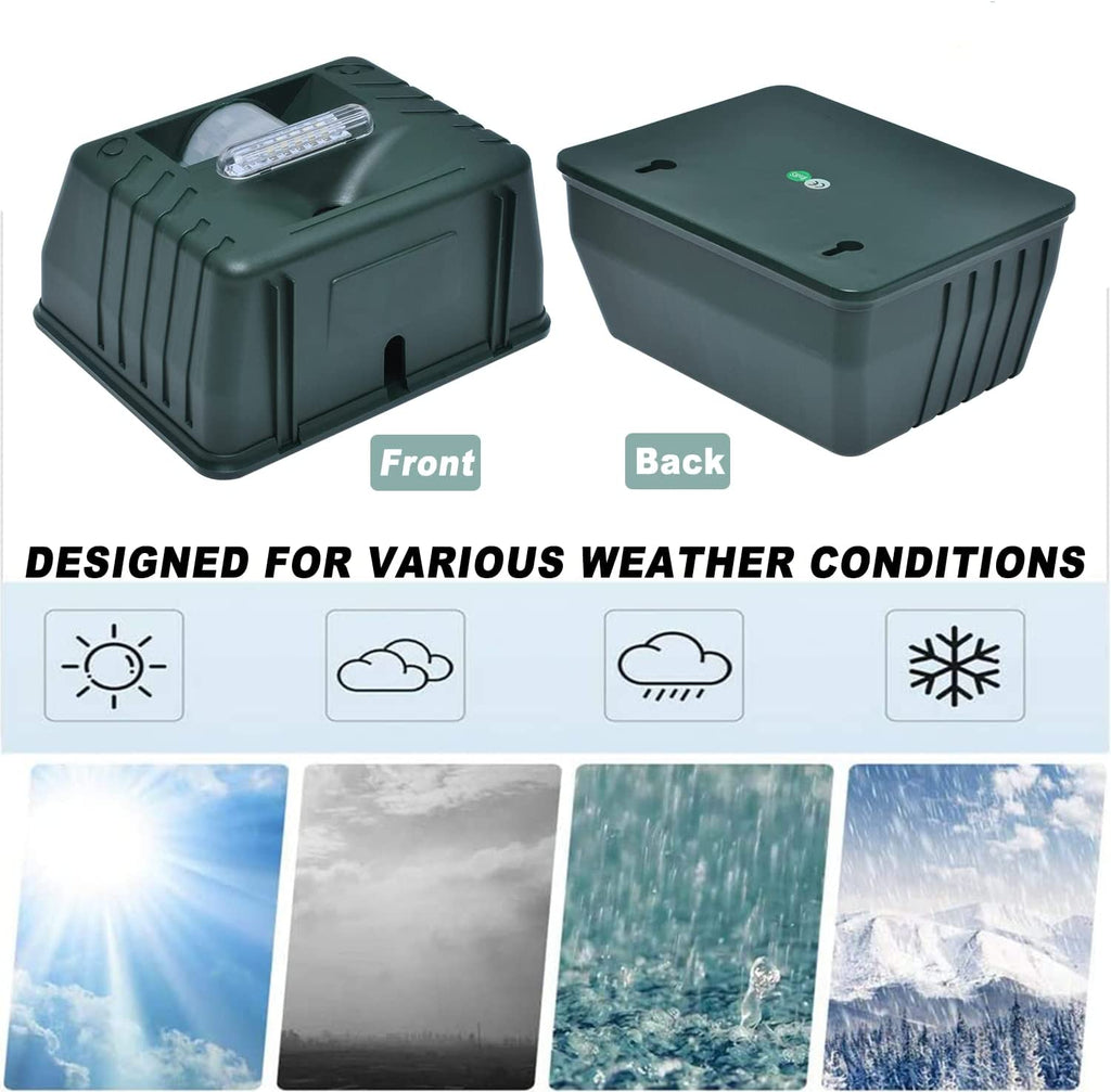 Ultrasonic Woodpecker Repeller with Solar Power & LED Deterrent