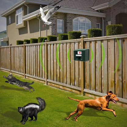 Ultrasonic Woodpecker Repeller with Solar Power & LED Deterrent