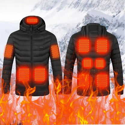 Giacca riscaldata unisex alimentata tramite USB, tre livelli di calore, abbigliamento da lavoro per esterni