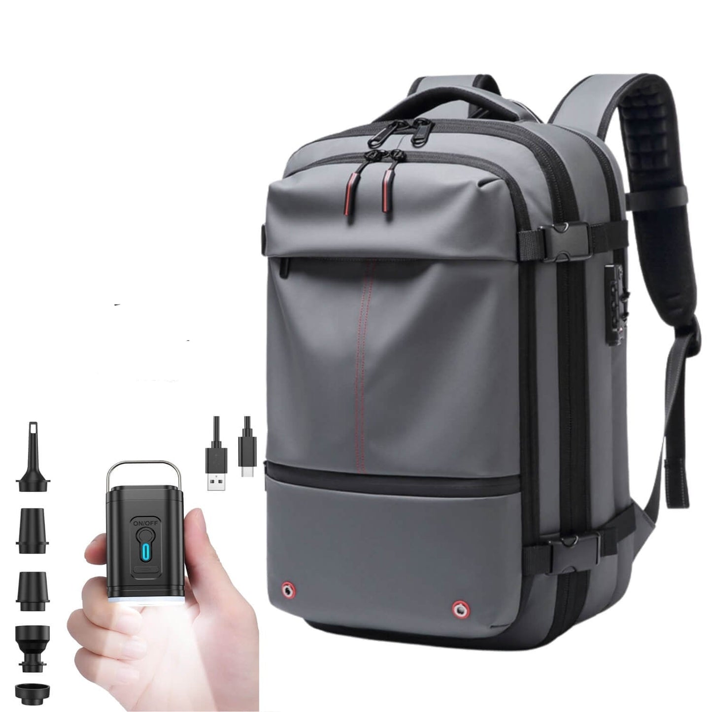 VacuPro Compression Travel Backpack with Built In Vacuum System