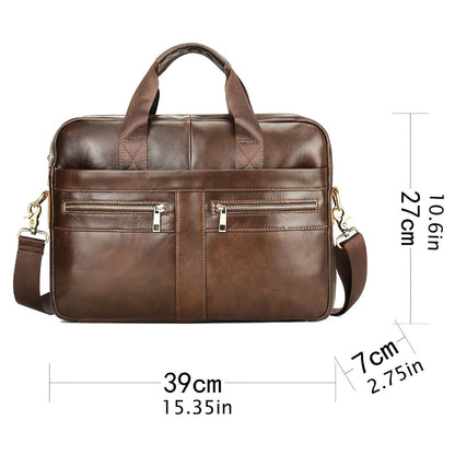 Ventolini Genuine Leather Men's Shoulder Bag Adjustable Crossbody