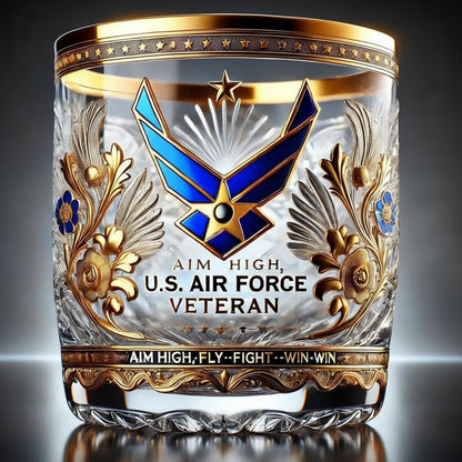 Glazen herdenkingsdecoratie voor veteranen, gegraveerd eerbetoon, decoratieve display