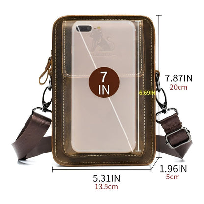 Vidal Men's Leather Waist Bag Multi Pocket Crossbody