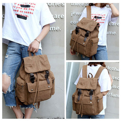 Vintage Canvas Backpack Large Capacity Everyday Rucksack