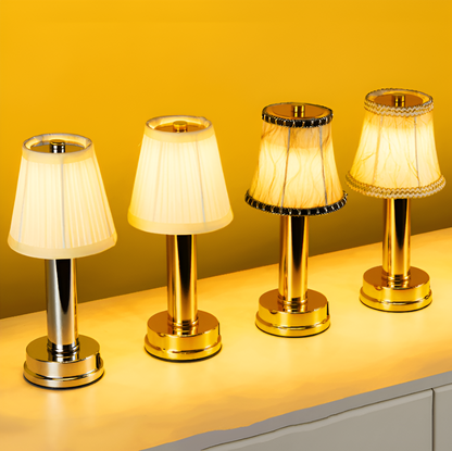Vintage Flare Dimmable Table Lamp with Fabric Shade