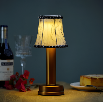 Vintage Flare Dimmable Table Lamp with Fabric Shade