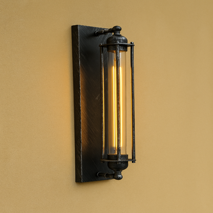 Vintage Matte Black LED Wall Light