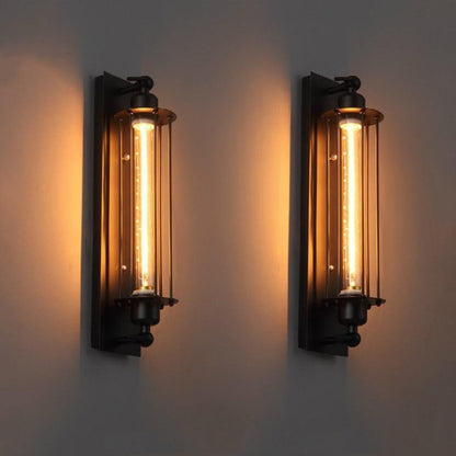 Vintage Matte Black LED Wall Light