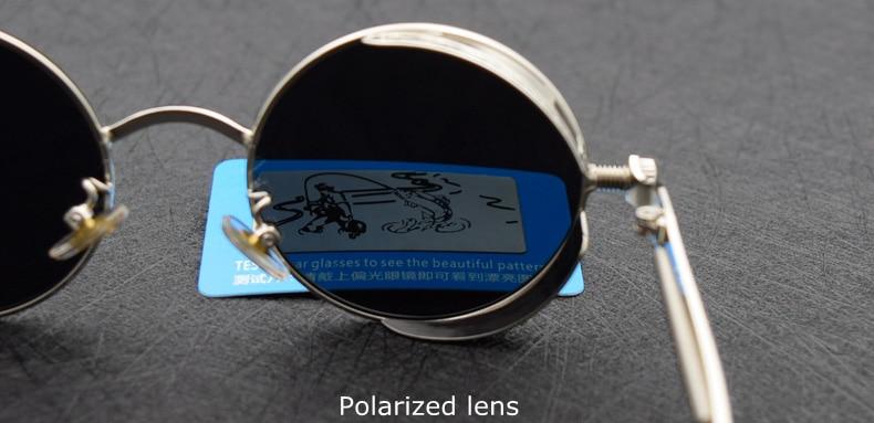 Vintage Polarised Sunglasses with Alloy Frame and UV400 Lenses