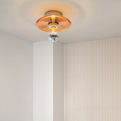 Vitra Vintage Glass Wall Light with Hand-Blown Glass and Iron Frame