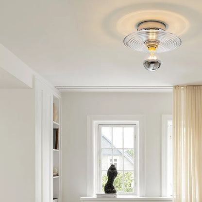 Vitra Vintage Glass Wall Light with Hand-Blown Glass and Iron Frame